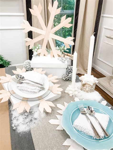 snowflake table decor|More.